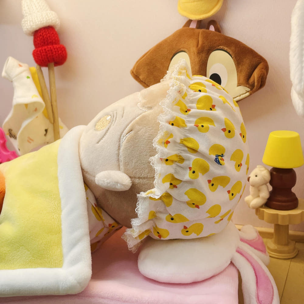 20cmぬい用 あひる＆いちごパジャマ帽子｜推しぬい小物