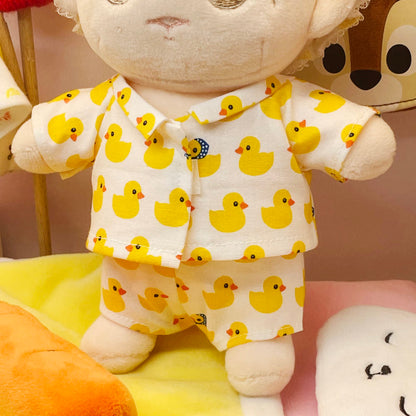 Duck & Strawberry Pajama Hat for 20cm Plushie | Oshi Nui Accessory