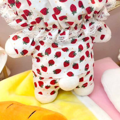 Duck & Strawberry Pajama Hat for 20cm Plushie | Oshi Nui Accessory