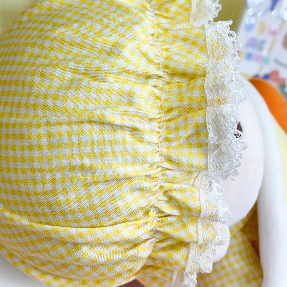 20cmぬい用 チェックパジャマ帽子｜推しぬい小物