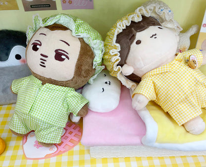 20cmぬい用 チェックパジャマ帽子｜推しぬい小物