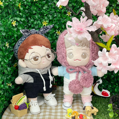 20cm Plushie Outfit: Corduroy Overalls | Oshi Plushie Outfit