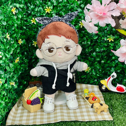 20cm Plushie Outfit: Corduroy Overalls | Oshi Plushie Outfit