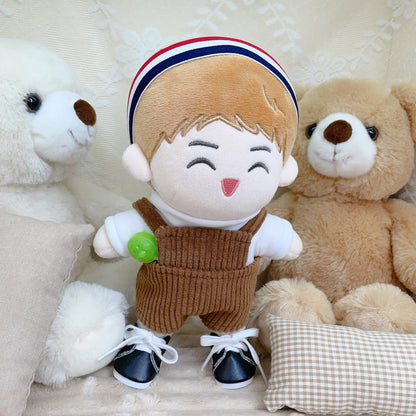 20cm Plushie Outfit: Corduroy Overalls | Oshi Plushie Outfit