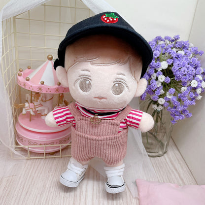 20cm Plushie Outfit: Corduroy Overalls | Oshi Plushie Outfit