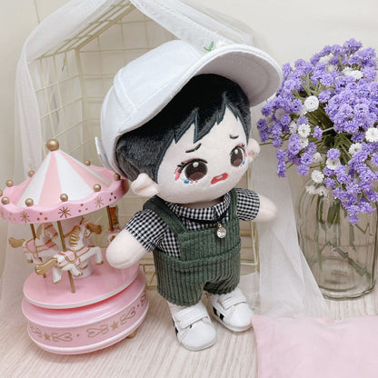 20cm Plushie Outfit: Corduroy Overalls | Oshi Plushie Outfit