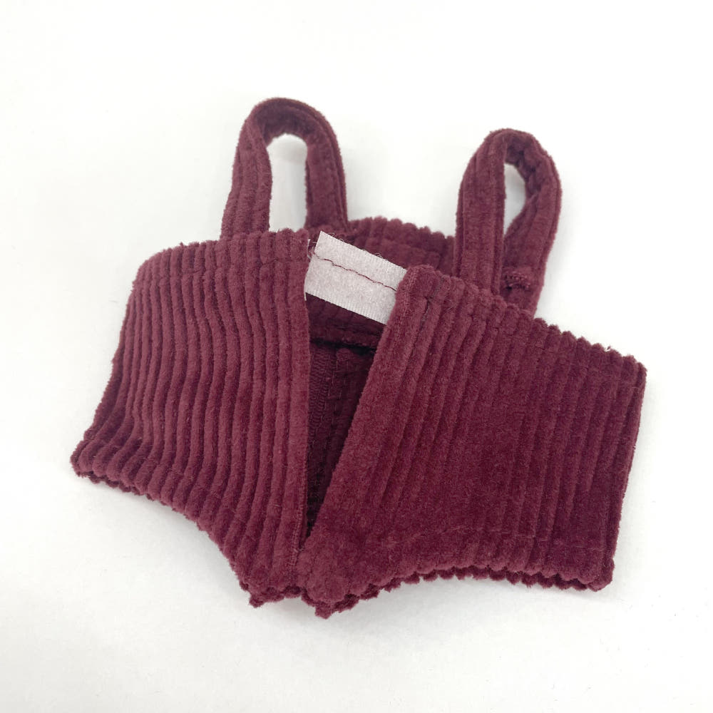 20cm Plushie Outfit: Corduroy Overalls | Oshi Plushie Outfit