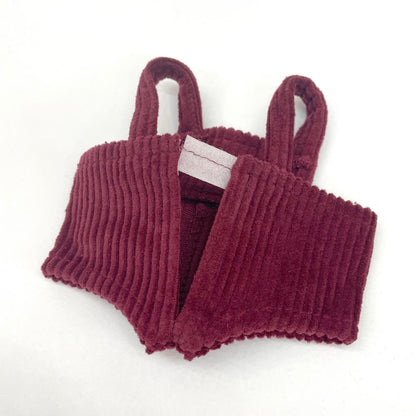 20cm Plushie Outfit: Corduroy Overalls | Oshi Plushie Outfit