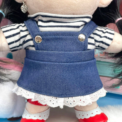 15cm・20cmぬい服 デニムサロペットスカート｜推しぬい服