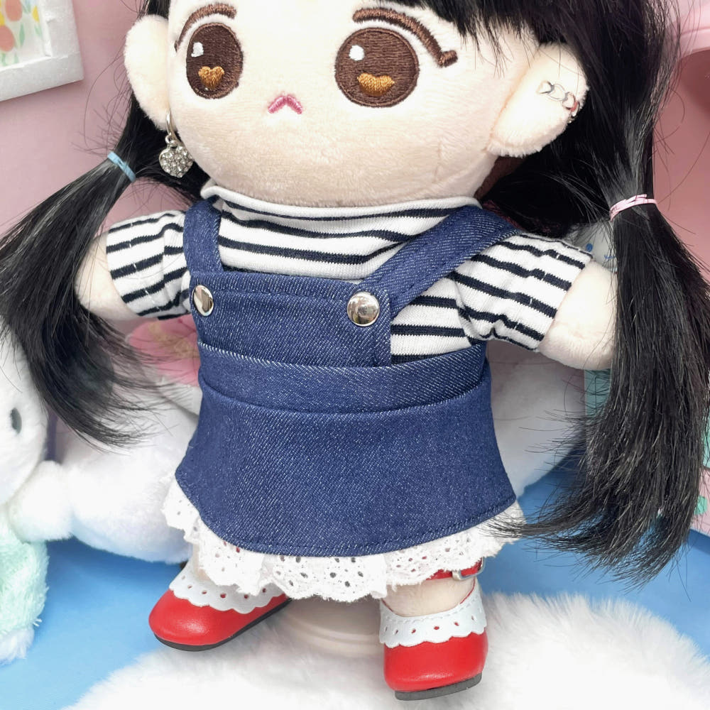 15cm・20cmぬい服 デニムサロペットスカート｜推しぬい服