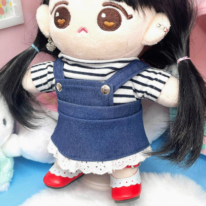 15cm・20cmぬい服 デニムサロペットスカート｜推しぬい服