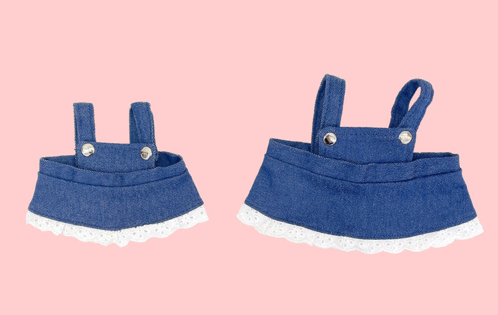 15cm・20cmぬい服 デニムサロペットスカート｜推しぬい服