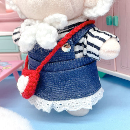 15cm・20cmぬい服 デニムサロペットスカート｜推しぬい服