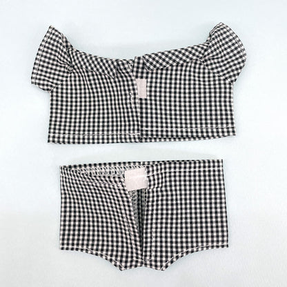 20cmぬい服 ブラックチェックパジャマコーデセット｜推しぬい服