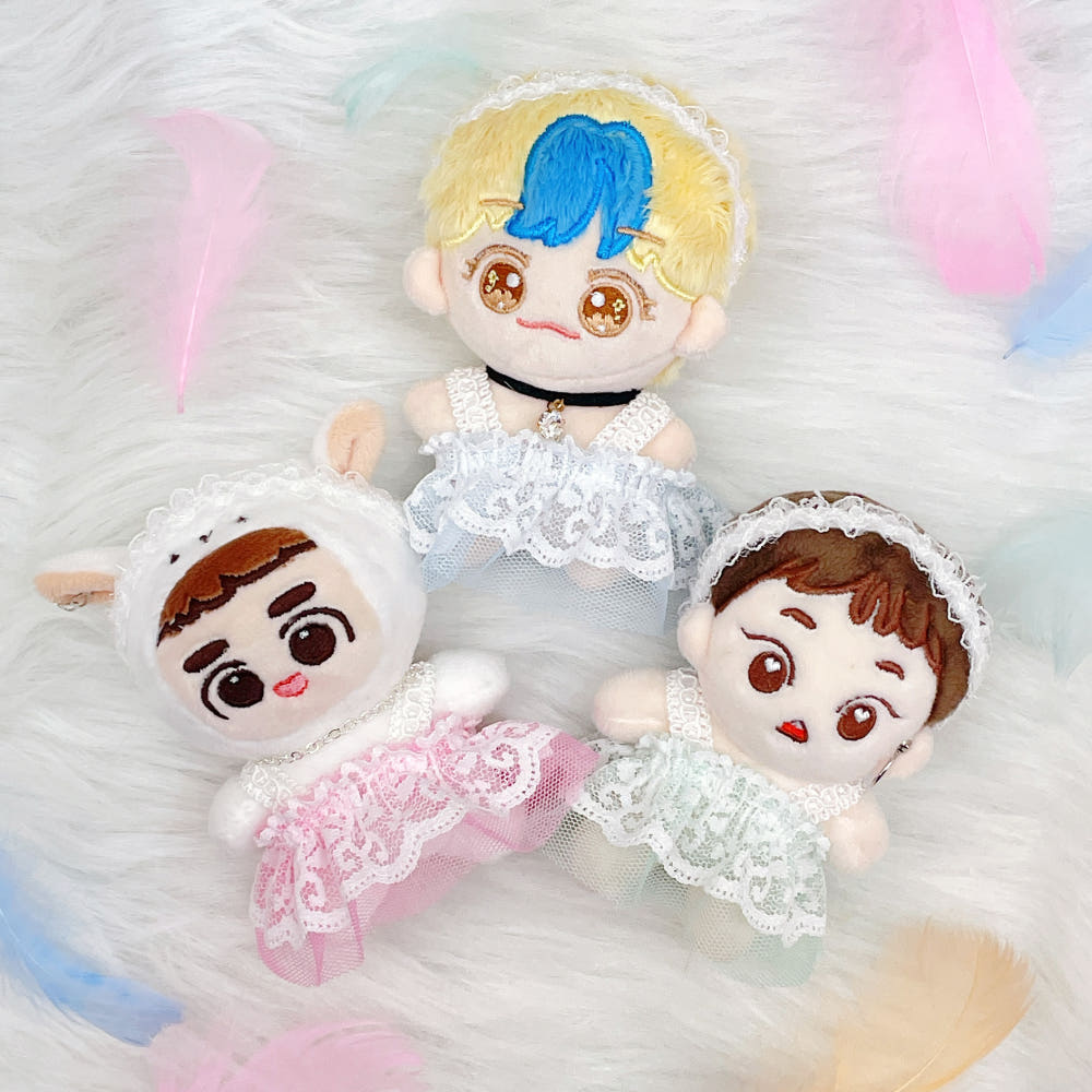 10cm 인형 옷 비비드 레이스 스커트 세트｜최애 인형 옷
