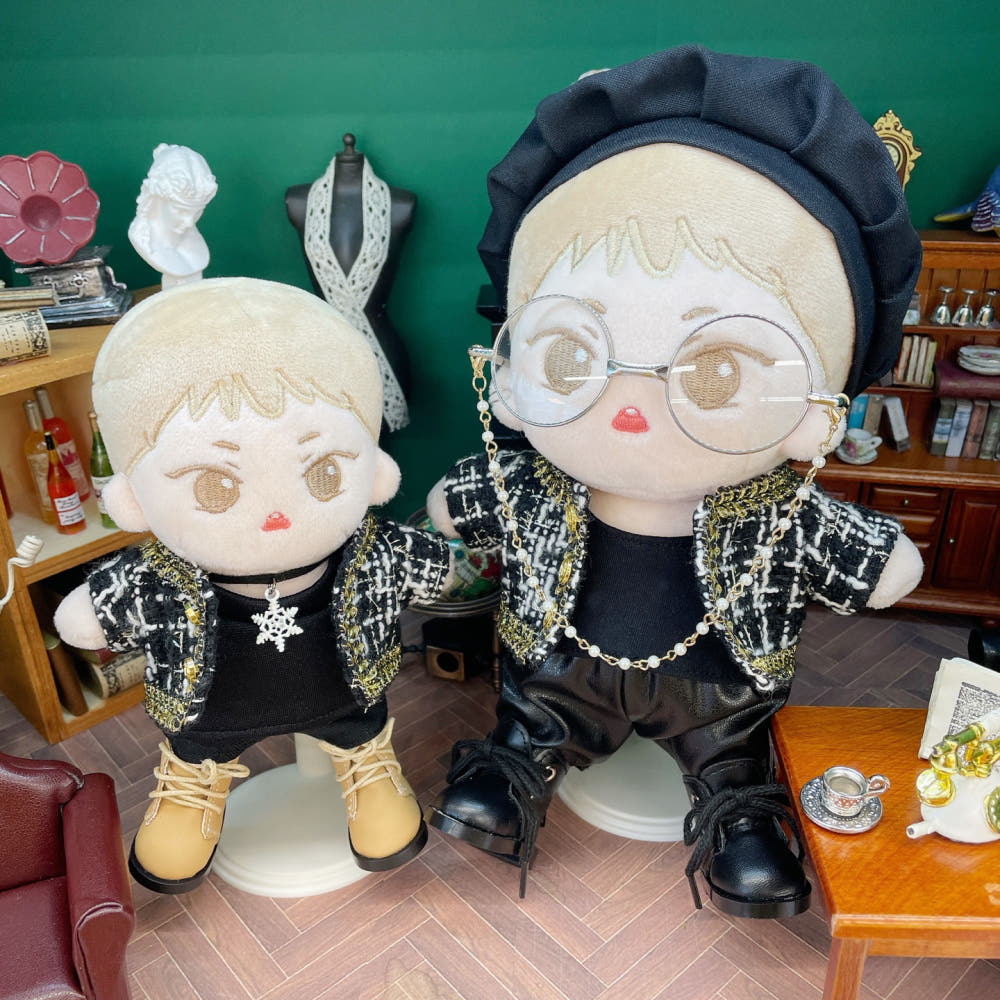 15cm・20cm 인형 옷 골드 트위드 재킷