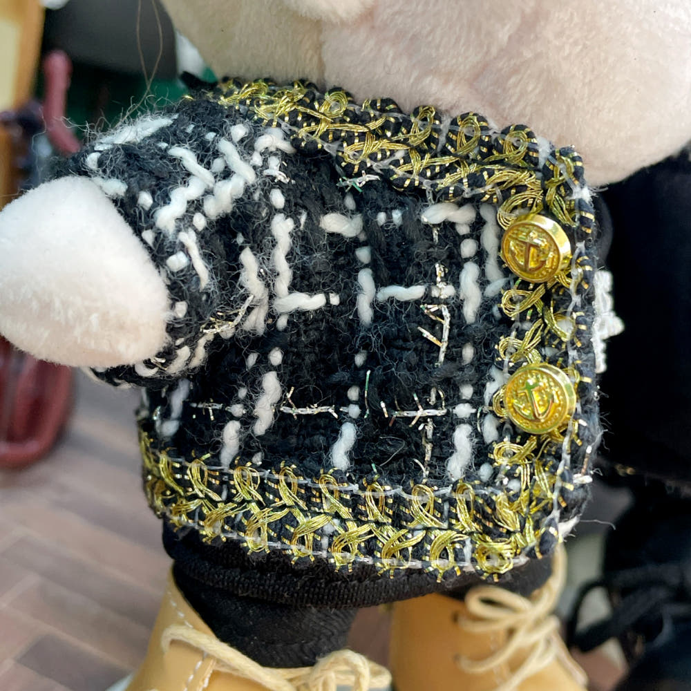 15cm・20cm 인형 옷 골드 트위드 재킷
