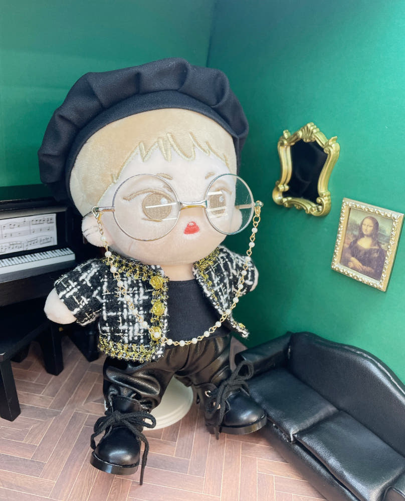 15cm・20cm 인형 옷 골드 트위드 재킷