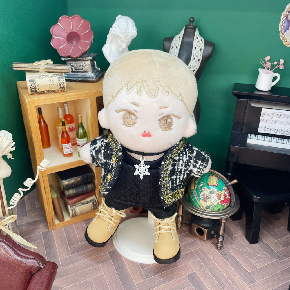 15cm・20cm 인형 옷 골드 트위드 재킷