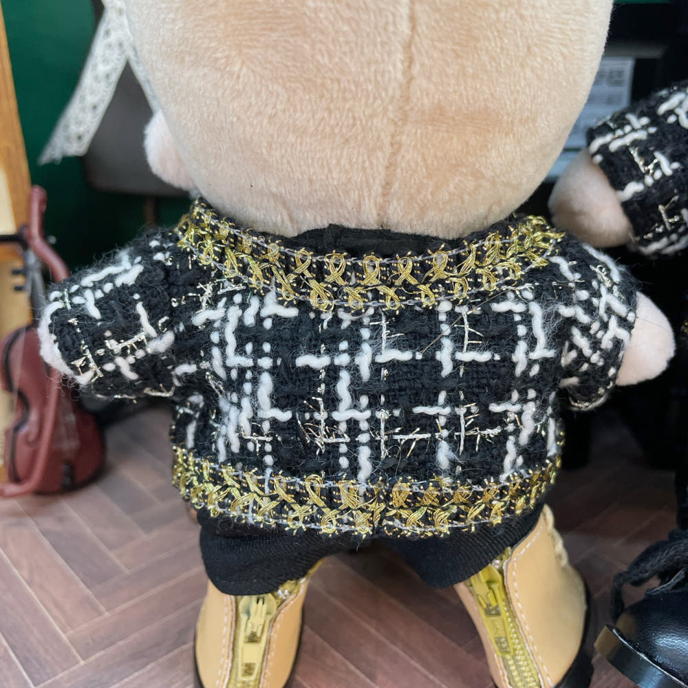 15cm・20cm 인형 옷 골드 트위드 재킷