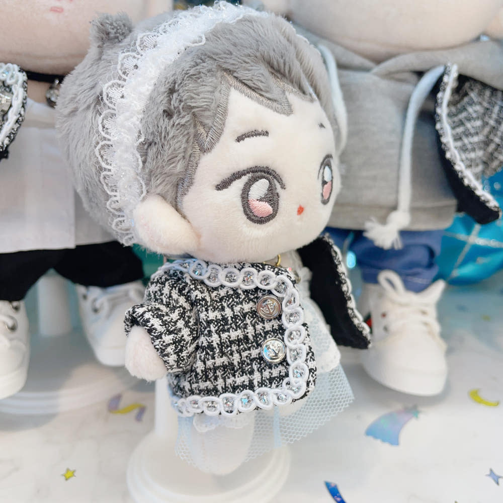 10cm・15cm・20cmぬい服 シルバーツイードジャケット