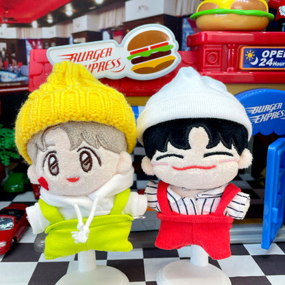 10cm plushie overalls