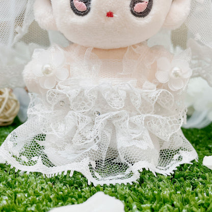 10cm 인형 옷 웨딩드레스 코디 세트