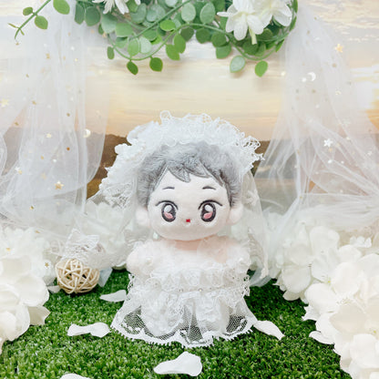 10cm 인형 옷 웨딩드레스 코디 세트