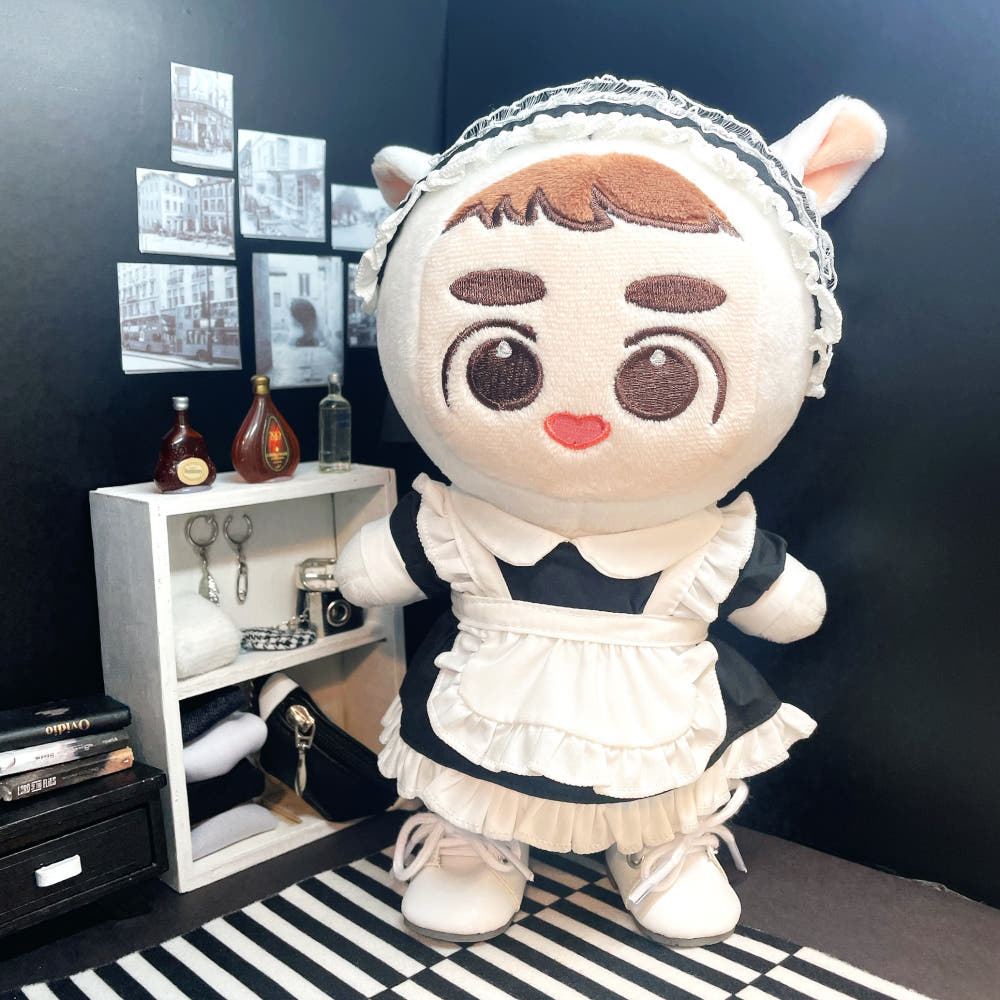 10cm/15cm/20cm Plushie Outfit: Maid Costume Set