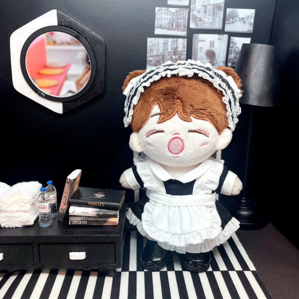 10cm/15cm/20cm Plushie Outfit: Maid Costume Set