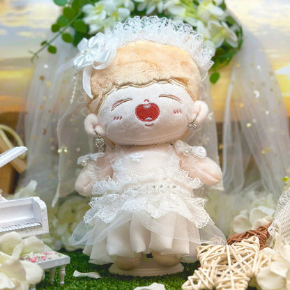 20cm Plush Outfit Wedding Dress Coord Set