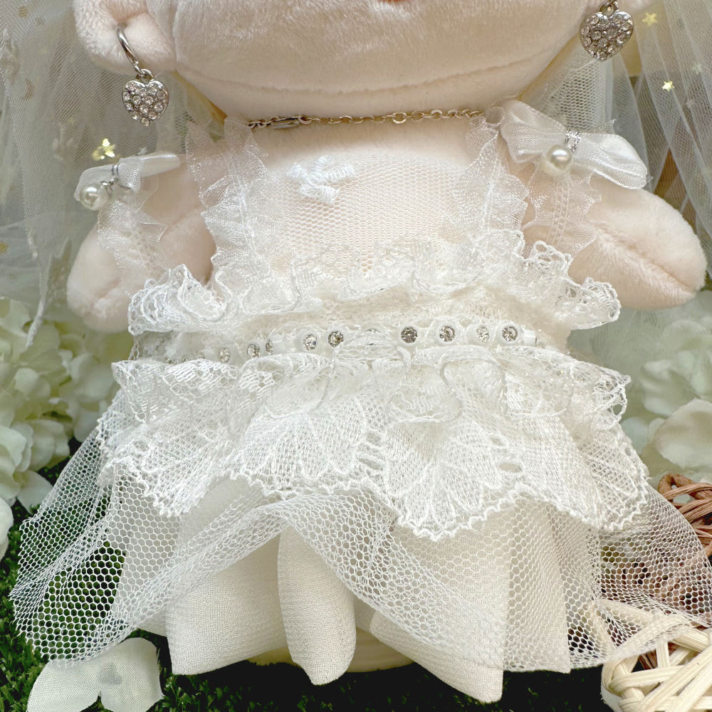 20cm Plush Outfit Wedding Dress Coord Set