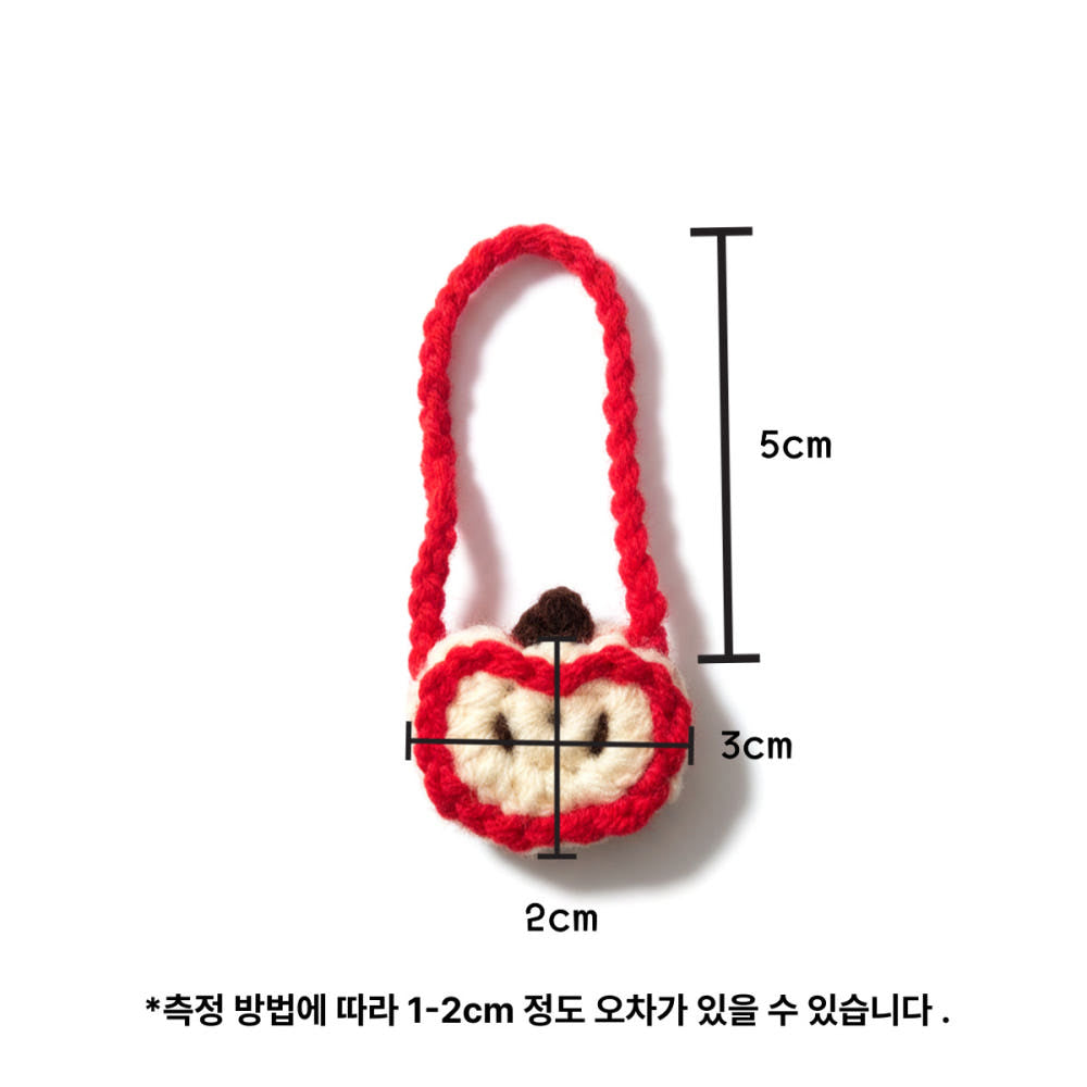 10cm 인형용 사과 가방｜최애 인형 액세서리