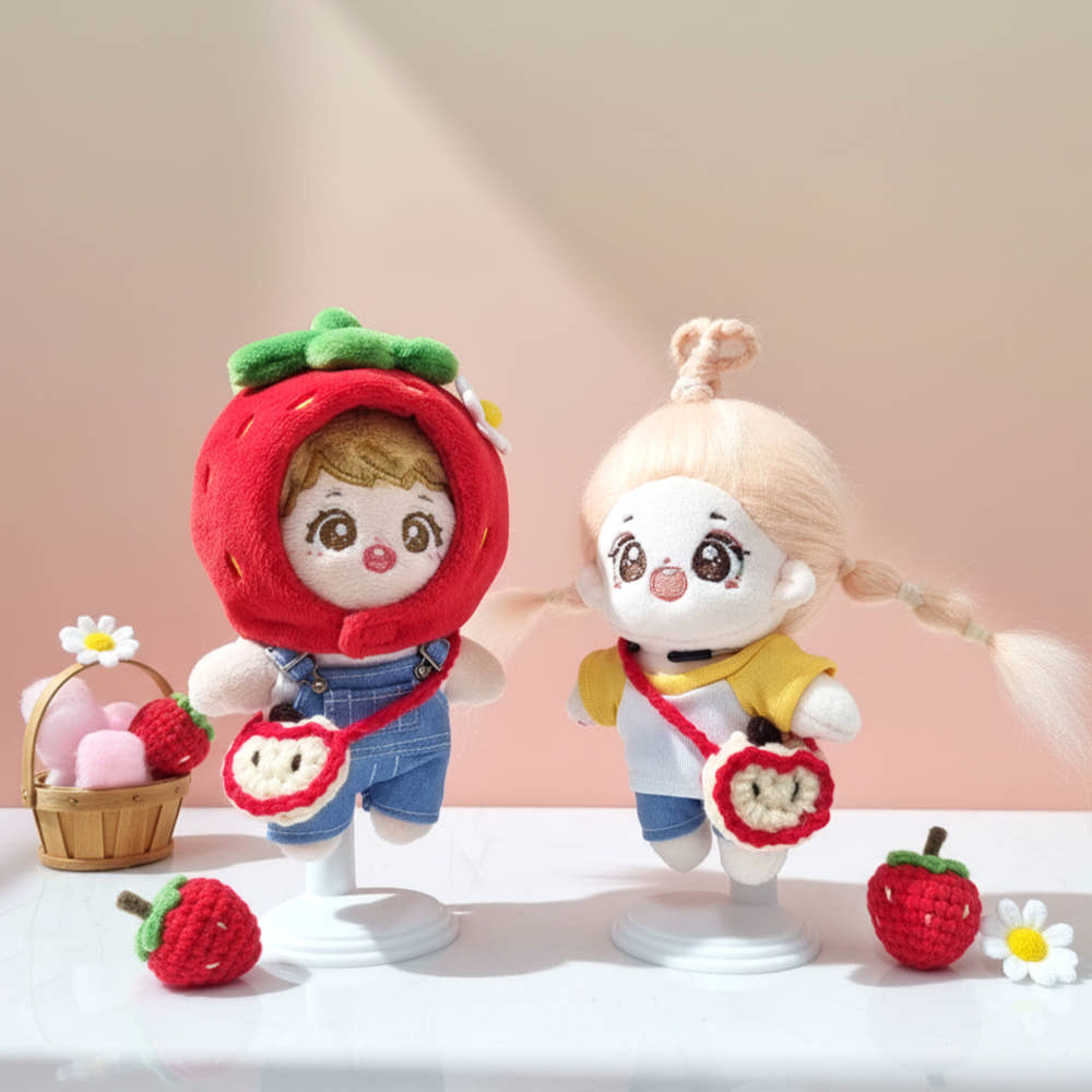 10cm 인형용 사과 가방｜최애 인형 액세서리