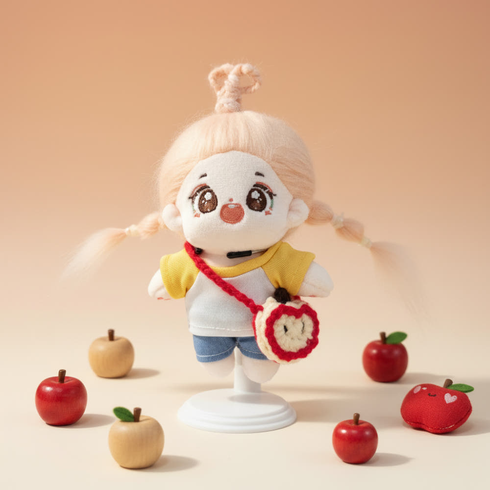 10cm 인형용 사과 가방｜최애 인형 액세서리