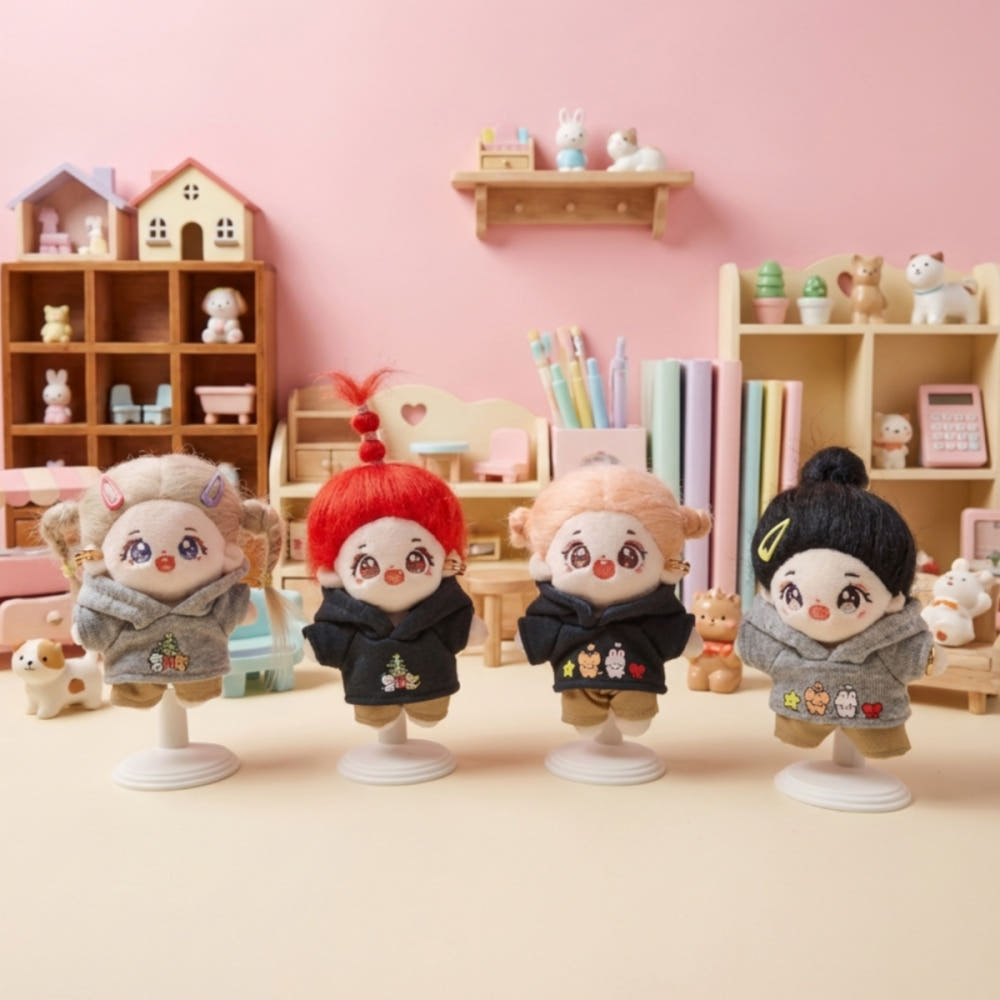 10cm・15cm・20cm 인형 옷 후드 코디 세트｜최애 인형 옷 입히기