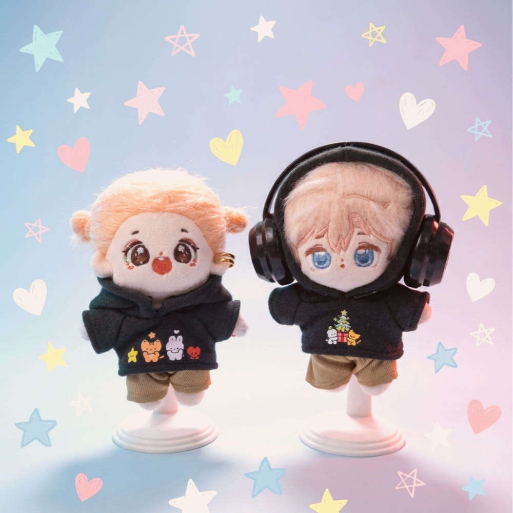 10cm・15cm・20cm 인형 옷 후드 코디 세트｜최애 인형 옷 입히기