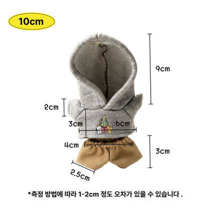 10cm・15cm・20cm 인형 옷 후드 코디 세트｜최애 인형 옷 입히기