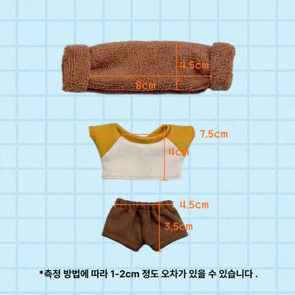 10cmぬい服 韓国サウナコーデセット｜推しぬい着せ替え