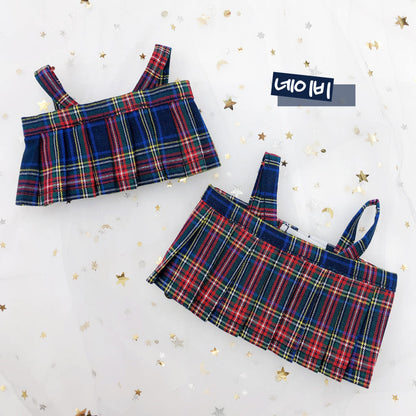 15cm・20cmぬい服 タータンチェックスカート｜推しぬい服