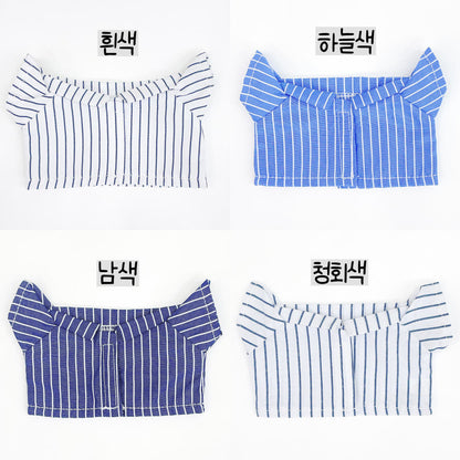 20cm Plushie Outfit: Striped Shirt | Oshi Plushie Outfit